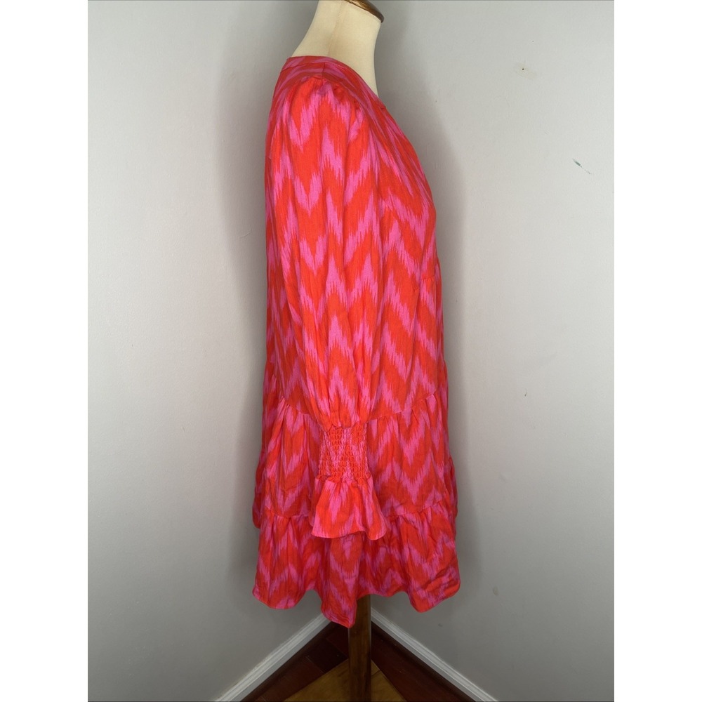 Tuckernuck Pomander Place Pink Ikat Kenzo Dress Medium M - Picture 4 of 9